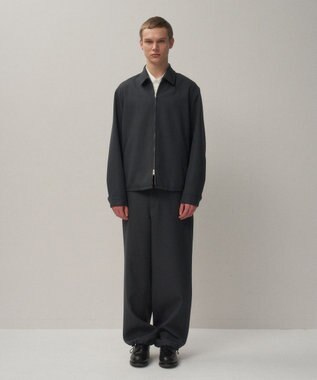 ATON BACK SATIN | ハリントンジャケット - UNISEX CHARCOAL GRAY