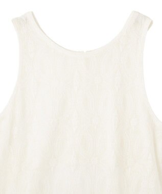 AMERICAN HOLIC レースジャガードノースリーブワンピース Ivory