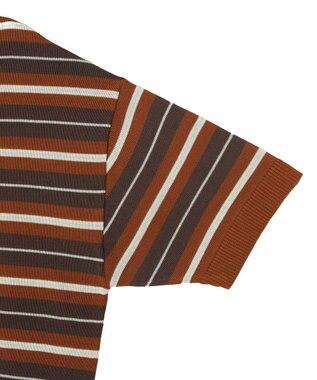 AMERICAN HOLIC 【PENNEY'S】レトロボーダー半袖ニット Orange