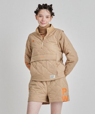 PW CIRCULUS 【ベストにもなる！袖2WAY】【WOMEN】ひょうたんキルティング中綿ブルゾン ベージュ系