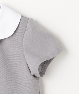 ANY KIDS 【2点セット】ノーカラー ボレロジャケット+襟付き ワンピース グレー