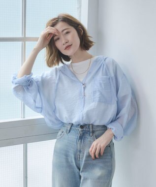 WEGO 【2026年春夏新作】シアーフードシャツ