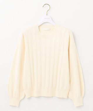 ANY SIS 【洗える】ミニケーブルカラー ニット アイボリー