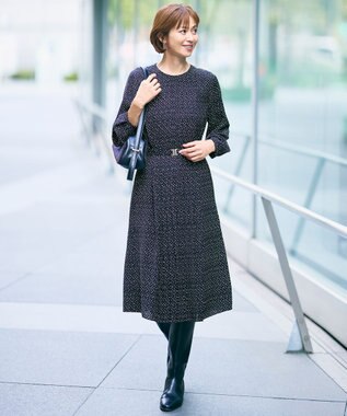 自由区 【SHIHOさん着用】ストレートインヒールロング ブーツ ブラック