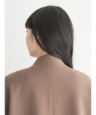 earth music&ecology Ｖネックノーカラーコート Brown