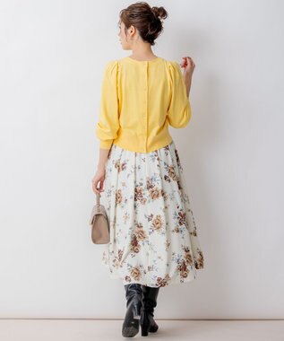 組曲 ローズシックプリント スカート アイボリー系5