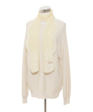 MOONBAT ルナルーチェ ロカ CHANDNI シルクコットン 花刺繍ストール