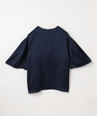 NAVE 【ReNAVE】タンブラーサテン ブラウス ネイビー系