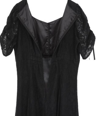 earth music&ecology パネル切り替えレースワンピース Black