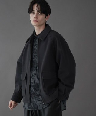 WEGO 【ユニセックス着用ITEM】メルトンショートZIPブルゾン ブラック