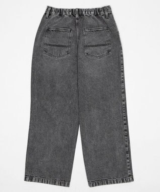 WEGO タックワイドストレートデニム デニムブラックソノタ