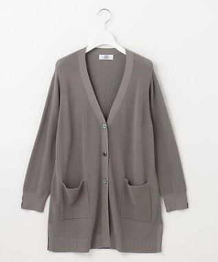 J.PRESS LADIES 【洗える】 コットンモダール カーディガン ブラウン系