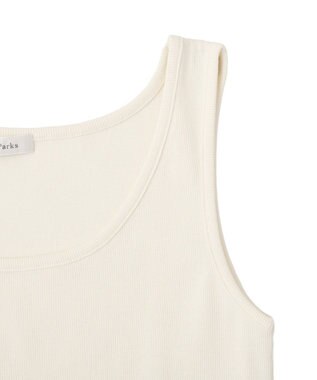 Green Parks 機能付テレコリブタンクトップ Ecru