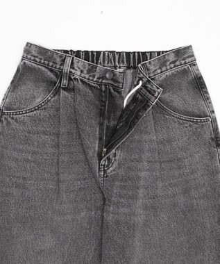 WEGO タックワイドストレートデニム デニムブラックソノタ