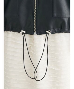 Green Parks ・ＥＬＥＮＣＡＲＥ　ＤＵＥ　合皮ステンカラーブルゾン Black