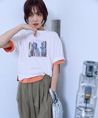 ANY ANYファンクションロゴTシャツ オフフォト
