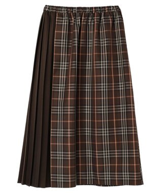 Green Parks アシメサイドプリーツスカート Brown