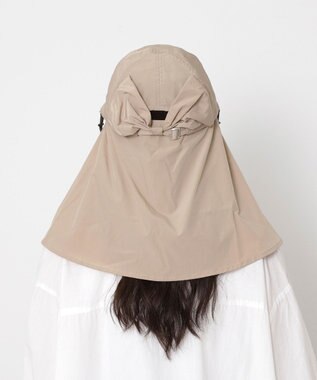 MOONBAT 【遮光100％/UVカット100％】フワクール (Fuwacool)  日差しを完全遮断バッククリボンワイドキャップ　遮光100　UV100 ベージュ