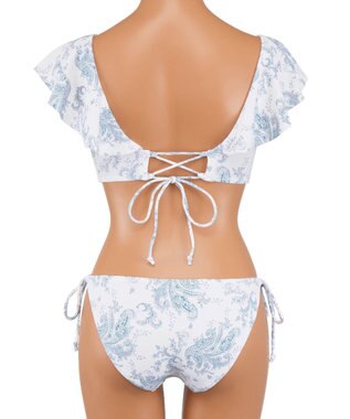 San-ai Resort（三愛水着楽園） 【SALE】軽い着け心地でしっかり盛れる【楽盛り水着】　ワイヤービキニ ホワイト