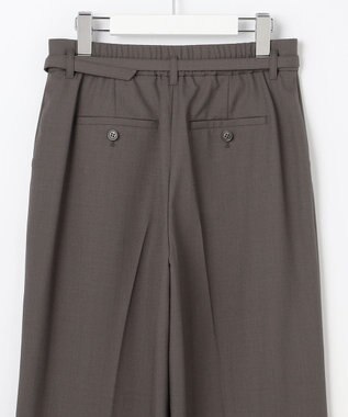 ANY SIS L ウーステッドエステル ワイドパンツ モカグレー
