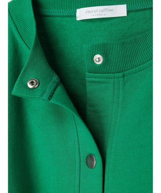 Green Parks ミニ裏毛オーバーサイズカーディガン Green