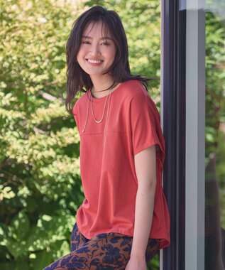 Green Parks 超冷感ドロストフレンチプルオーバー Red