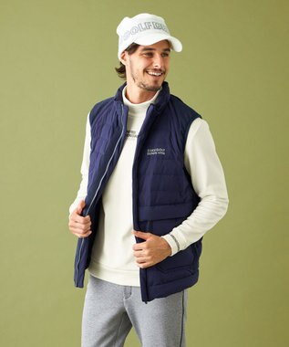 23区GOLF 【MEN】ストレッチ裏フリース モックネック ホワイト系