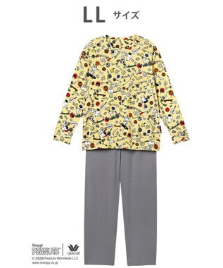 WACOAL PEANUTS パジャマ 長袖 長ズボン 綿100%(本体) スヌーピー レディース FDX561 /ワコール