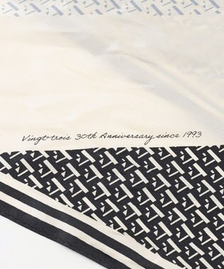 23区 【Oggi4月号掲載】ジオメトリック柄 ダイヤスカーフ ブラック系5