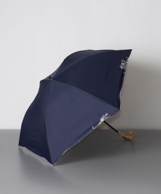Blao（ブラオ）ボタニカル刺繍 プチ折り 晴雨兼用傘（トップフラット折 