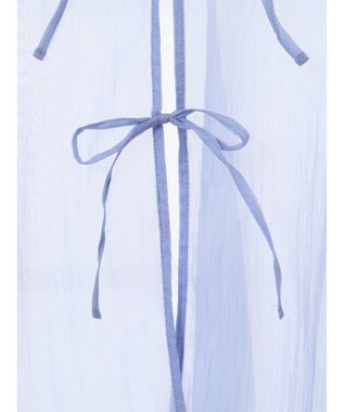 earth music&ecology シアーリボンシャツ Blue