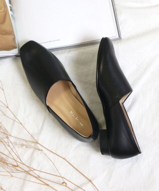 Pointer 日本製 サイドVカットパンプス ブラック