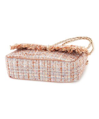 23区 GIOLICAツイード ショルダーバッグ テラコッタミックス