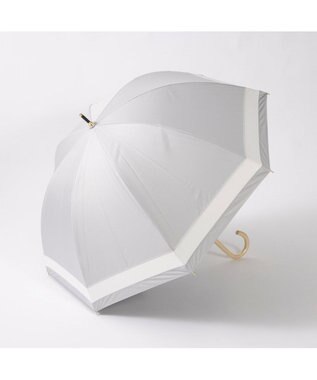 UNBILLION カシュネ cachenez / 【晴雨兼用】【日傘】 【UV カット率99.999.9％以上】PU切り継ぎボーダーバルーンショートパラソル GY