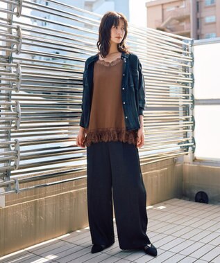 YECCA VECCA シアーデニムシャツ Black