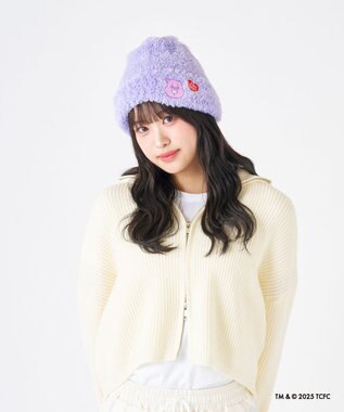 MOONBAT Care Bears(ケアベア) ボリュームへアリービーニー ニット帽 帽子 手洗い可能 ライトパープル