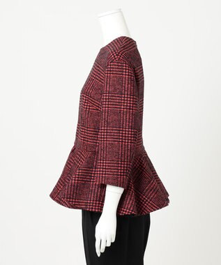 23区 【R(アール)】MANTECOツイード ペプラムトップス ピンク系