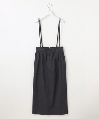 ANY SIS 【2WAY】フロントジップタイト スカート シャンブレーブラック