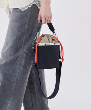 LeSportsac SM DRAWSTRING BUCKET/ディープシーベージュ/マンダリンコード ディープシーベージュ/マンダリンコード