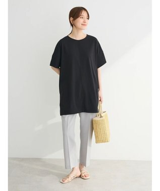 Green Parks 冷っとすずやか　袖広チュニック Black