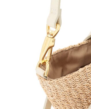 23区 【先行予約】VIOLAd'ORO アバカ レザーポケット 2WAY トートバッグ ホワイト系