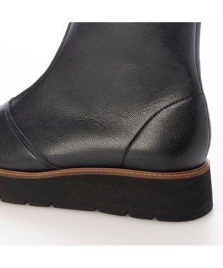 MODE ET JACOMO <MODE ET JACOMO>厚底フロントジッパーブーツ ブラック