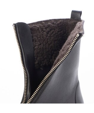 MODE ET JACOMO <MODE ET JACOMO>厚底フロントジッパーブーツ ブラック