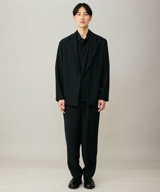 UNFILO MENS ダブルクロス ポロシャツ ネイビー