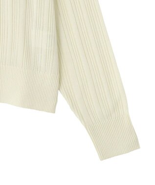 Green Parks レースドッキングニットカーディガン Ecru