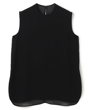 BEIGE， 【洗える】FLEUR / バックシアーノーカラーブラウス Black