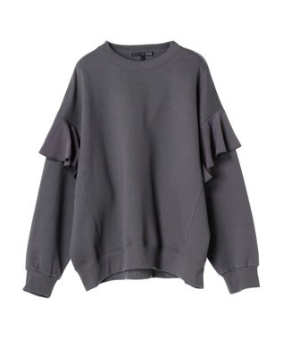 Green Parks ・ＳＵＧＡＲ　ＳＰＯＯＮ　ラッフルショルダースウェット Charcoal Gray
