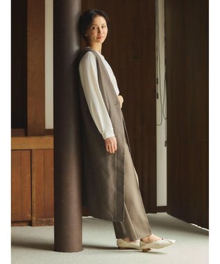 Green Parks ジレにもなる２ｗａｙＶネックジャンスカ Check