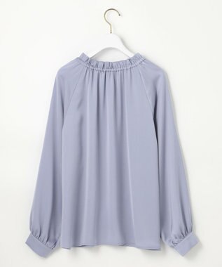 ANY SIS 【前後着用可能】ギャザーネック ブラウス ブルー