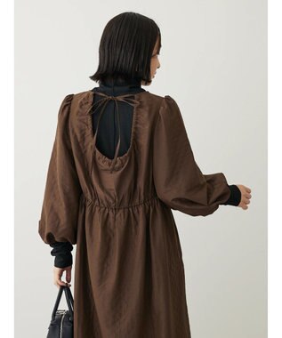 Green Parks ・ＳＵＧＡＲ　ＳＰＯＯＮ　バックオープンワンピース Brown